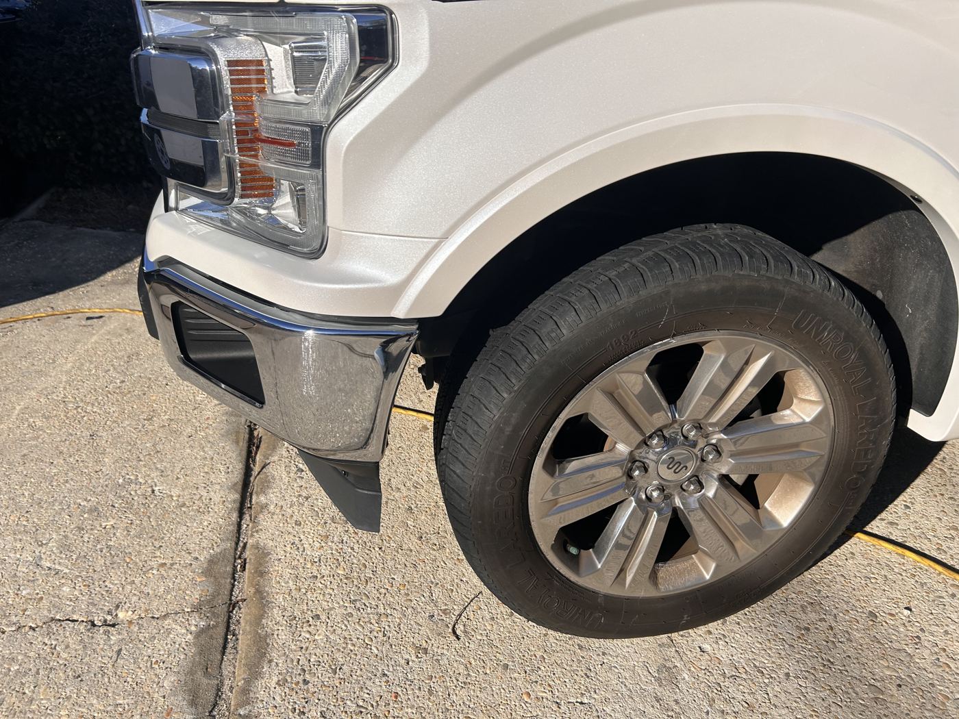 Finished F-150 fender and bumper